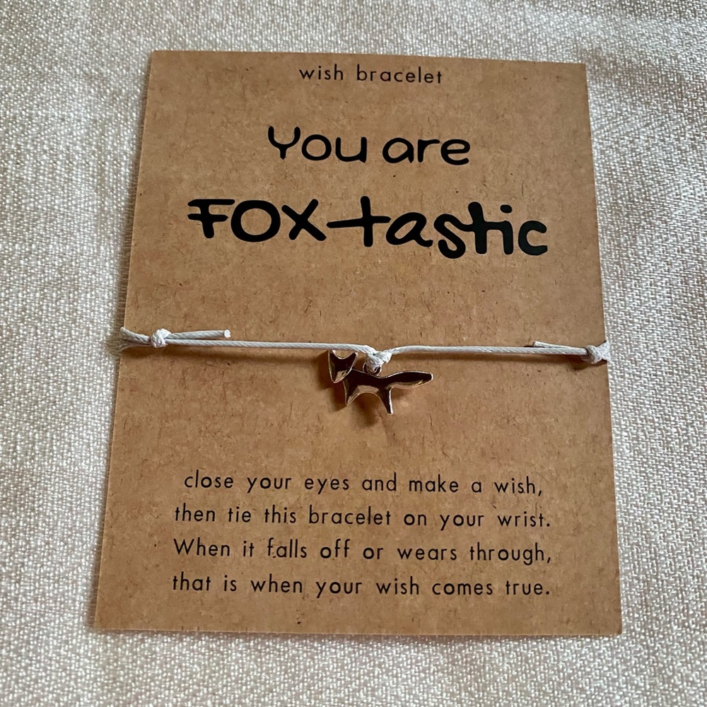 Fox charm bracelet Make a Wish jewelry inspirational